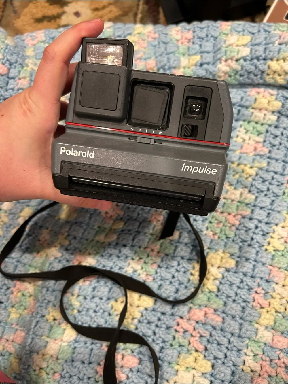 Polaroid Impulse Instant Camera - Gray with Red Trim